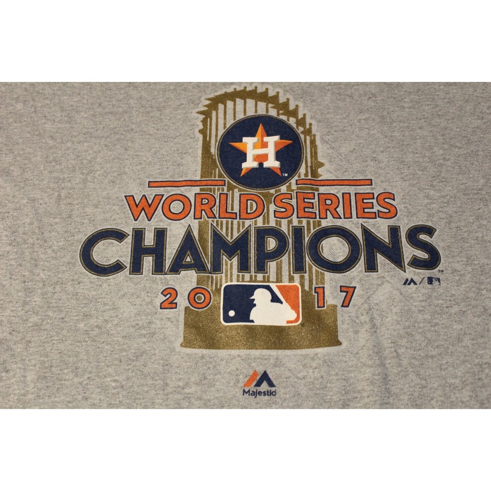Majestic Authentic 2017 Houston Astros World Series Champions Shirt Size XL